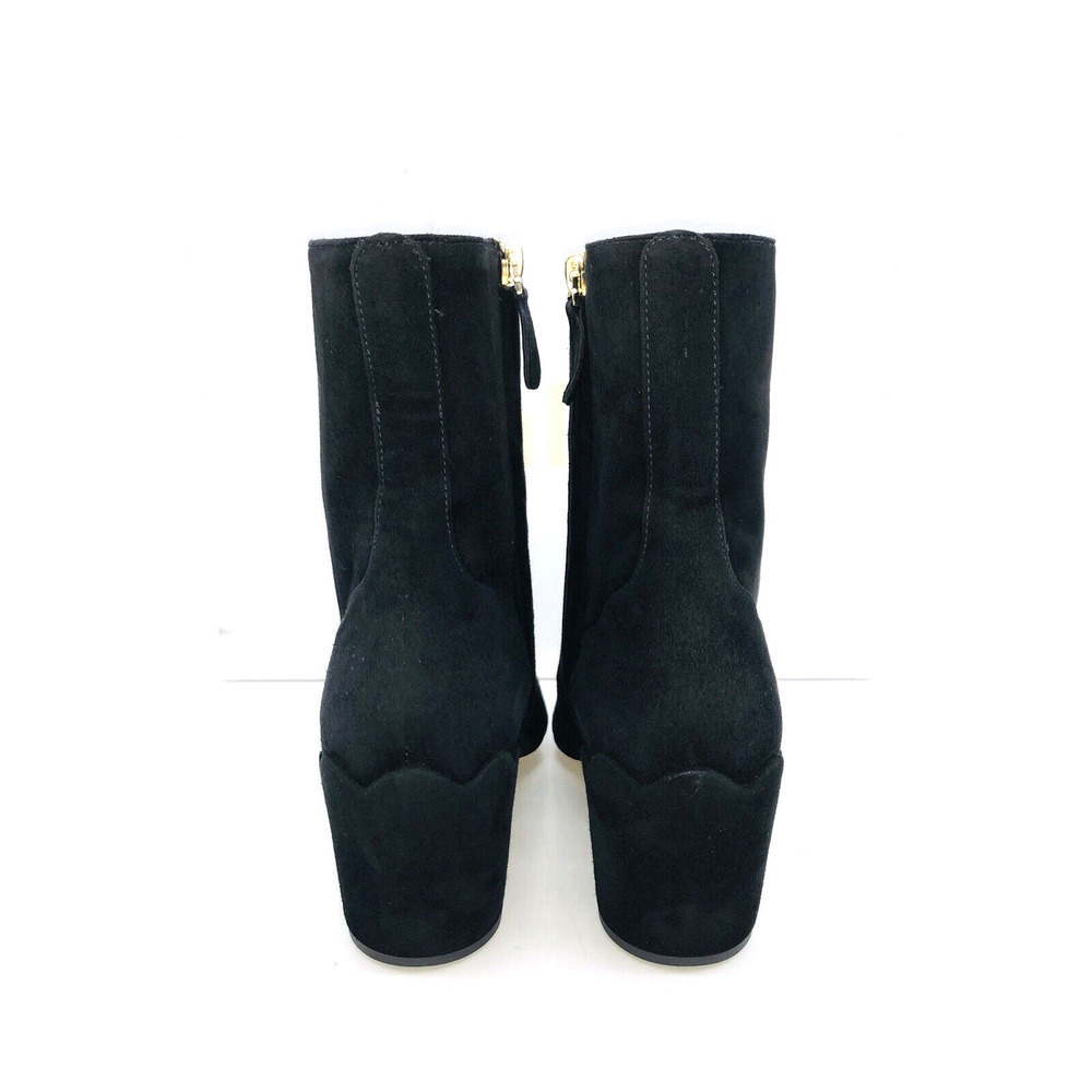 Chloe Lauren Suede Pointed Toe Ankle Boots - Black , US 7 / EUR 37 - Picture 5 of 11